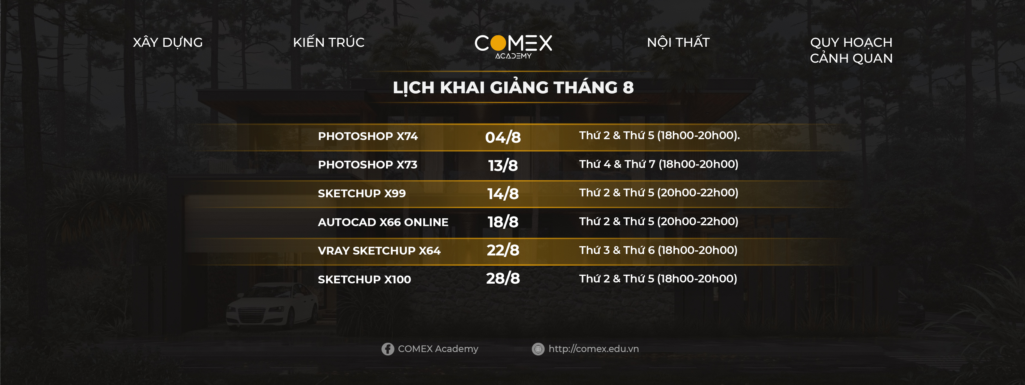 LỊCH HỌC THÁNG 7