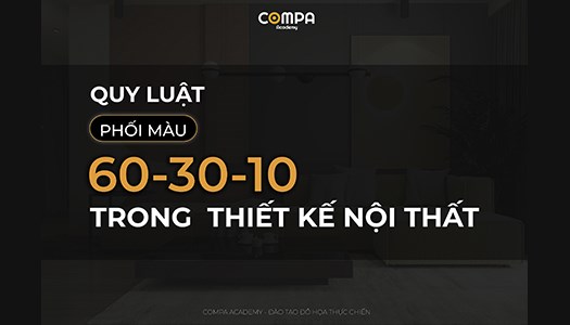 QUY LUẬT PHỐI MÀU 60-30-10 TRONG THIẾT KẾ NỘI THẤT