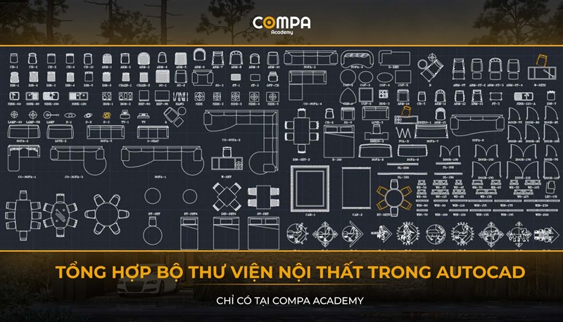 TỔNG HỢP BỘ THƯ VIỆN NỘI THẤT TRONG AUTOCAD