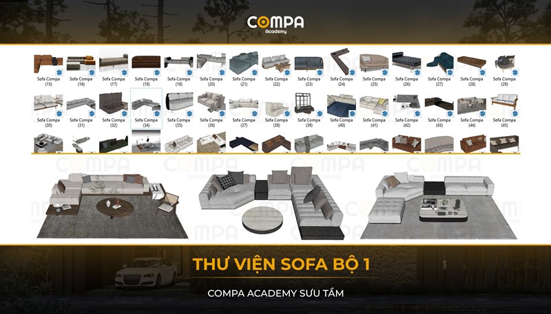 COMPA ACADEMY SHARE THƯ VIỆN SOFA BỘ 1 