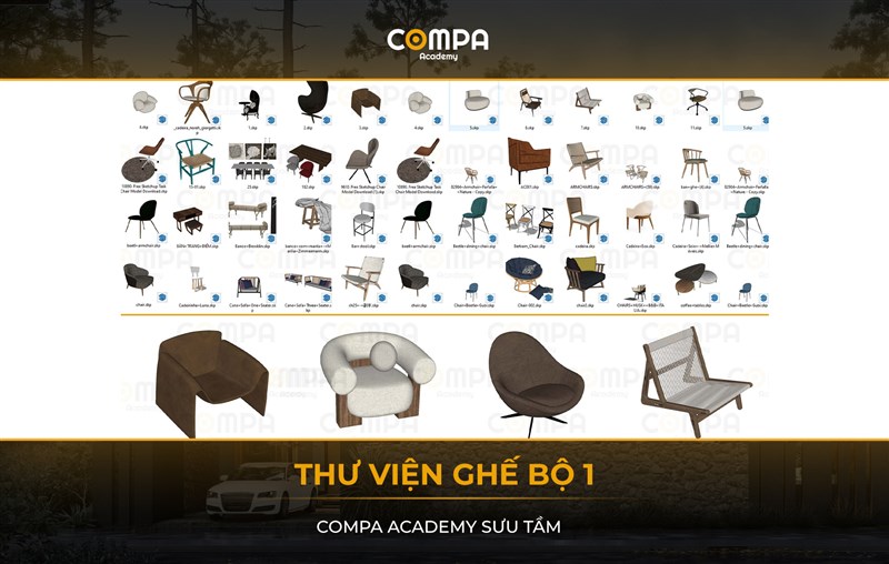 COMPA ACADEMY SHARE THƯ VIỆN GHẾ BỘ 1  