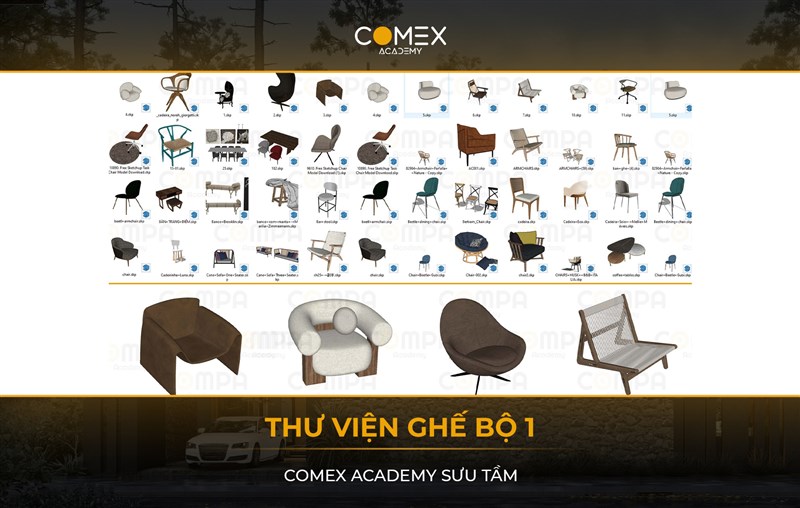 COMEX ACADEMY SHARE THƯ VIỆN GHẾ BỘ 1  