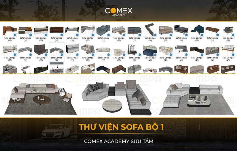 COMEX ACADEMY SHARE THƯ VIỆN SOFA BỘ 1 