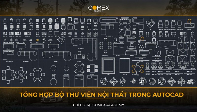 TỔNG HỢP BỘ THƯ VIỆN NỘI THẤT TRONG AUTOCAD