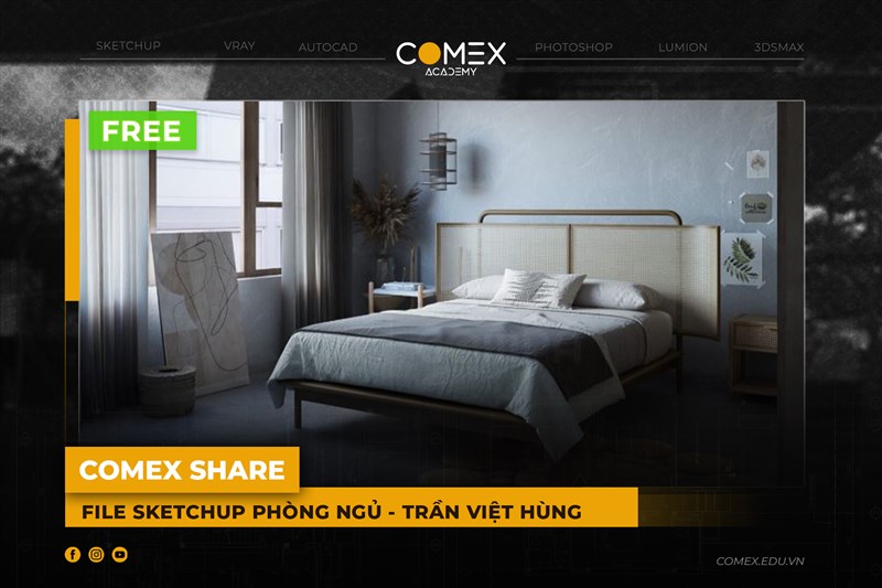 COMEX ACADEMY SHARE FILE SKETCHUP PHÒNG NGỦ 2