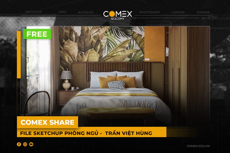 COMEX ACADEMY SHARE TẶNG FILE SKETCHUP BEDROOM