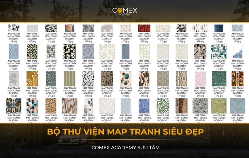 BỘ MAP TRANH TRỪU TƯỢNG SIÊU ĐẸP COMEX CHỌN LỌC NEW 2025